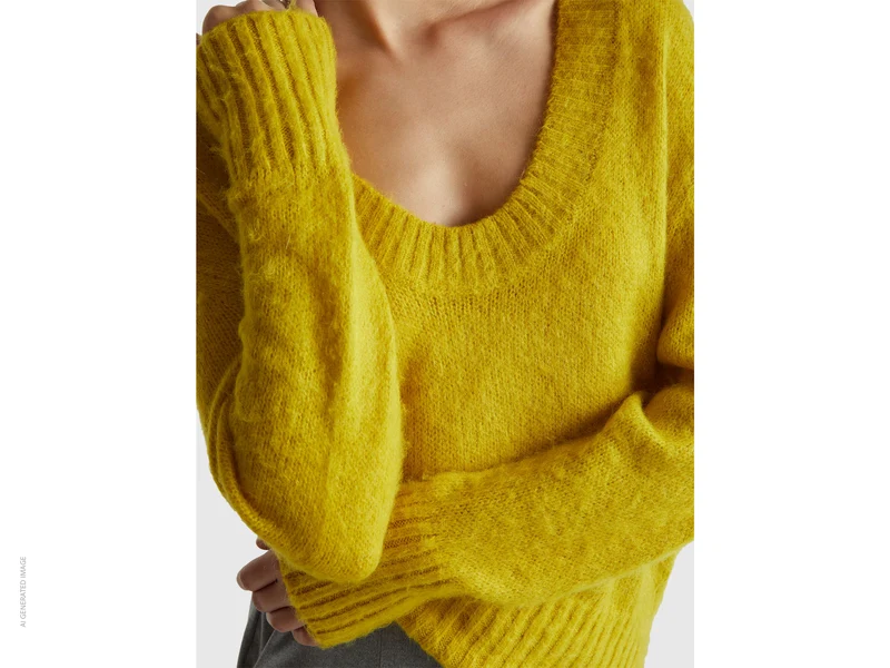 Warmer Pullover aus Mohairmischung