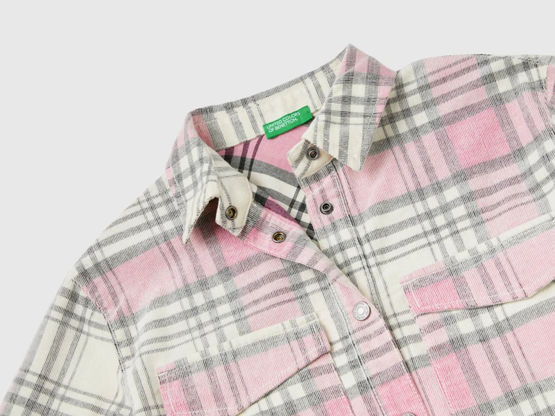 Tartan-Hemd aus Samt