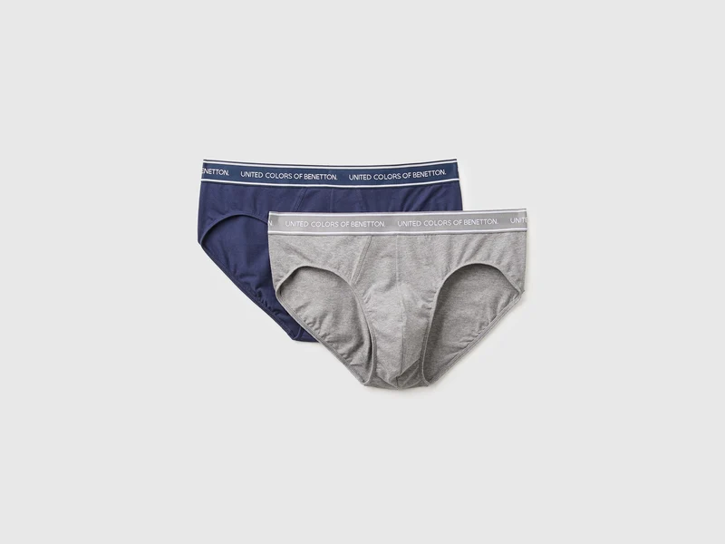 Set aus zwei Slips mit Logo-Gummizug