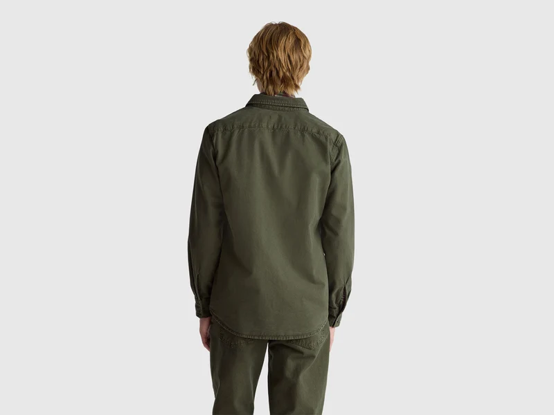 Slim Fit-Hemd aus 100 % Baumwolle