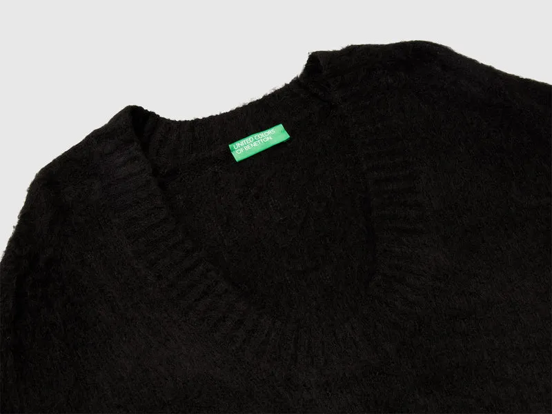 Warmer Pullover aus Mohairmischung