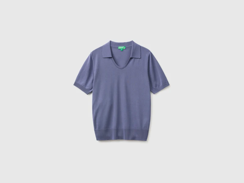 Kurzärmeliger Pullover aus Seidenmischung