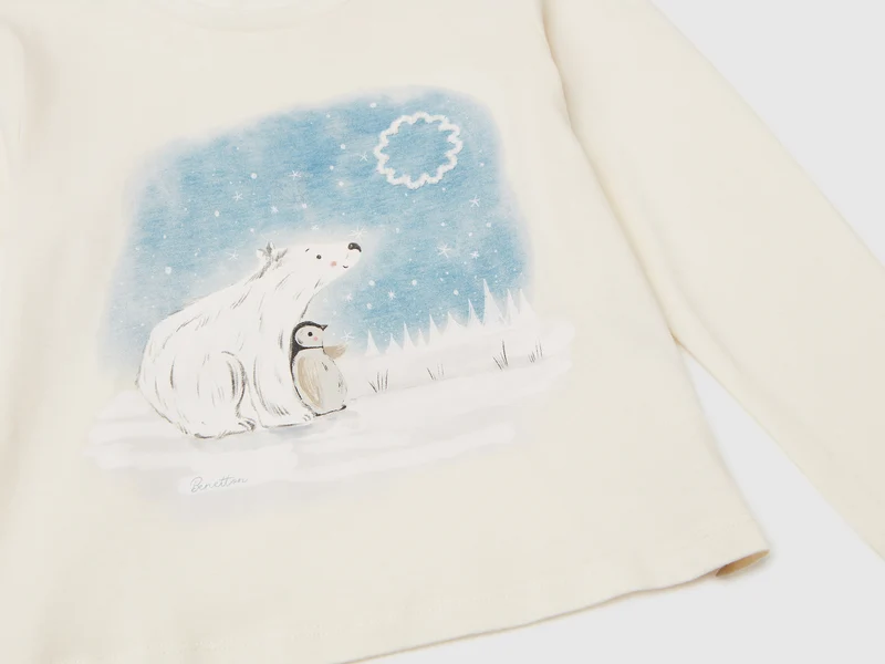 T-Shirt aus Baumwolle mit Aufdruck