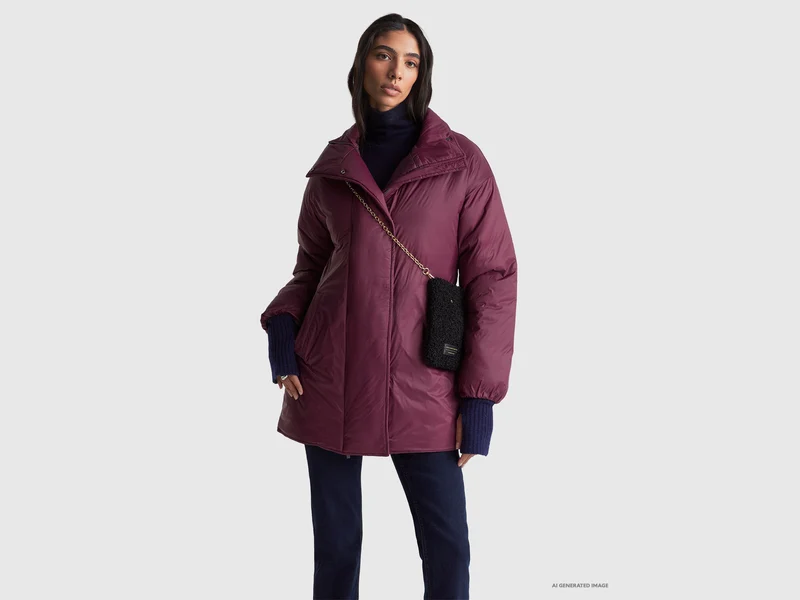 Wattierte Nylonjacke