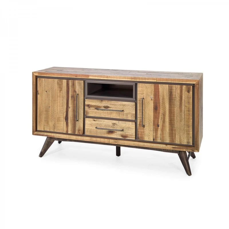Sideboard Akazie massiv / Metall Vintage-Look Tati