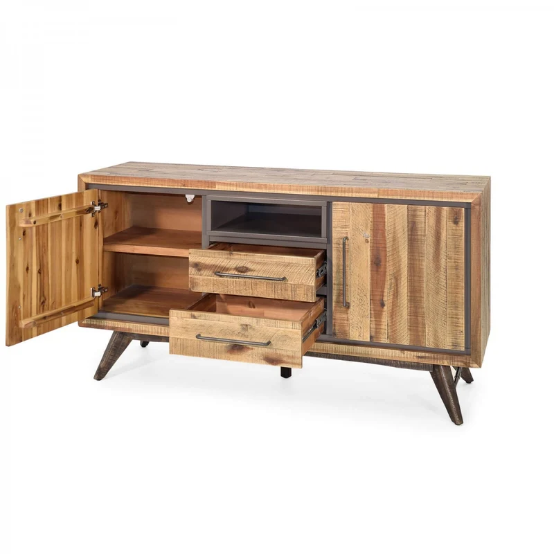 Sideboard Akazie massiv / Metall Vintage-Look Tati