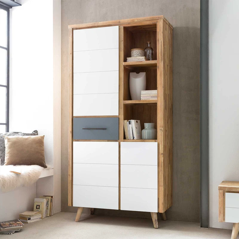 Regalschrank Akazie massiv Nordisch Style - Roda