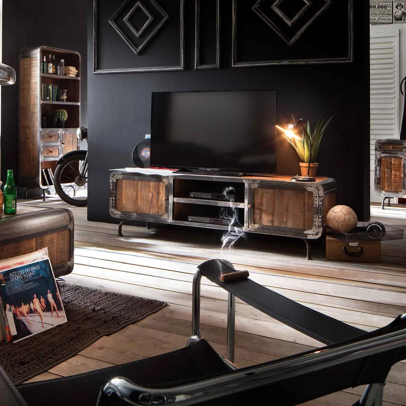TV-Anrichte Mango massiv Metall - Saigon