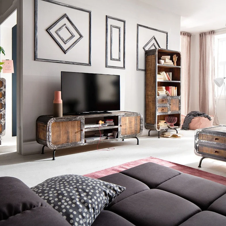 TV-Anrichte Mango massiv Metall - Saigon