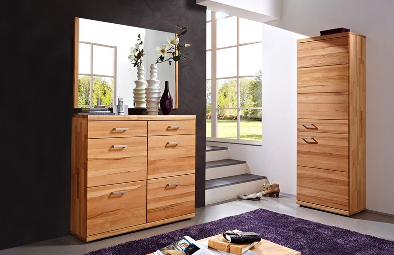 Schuhschrank Kernbuche massiv geölt Quick-Step