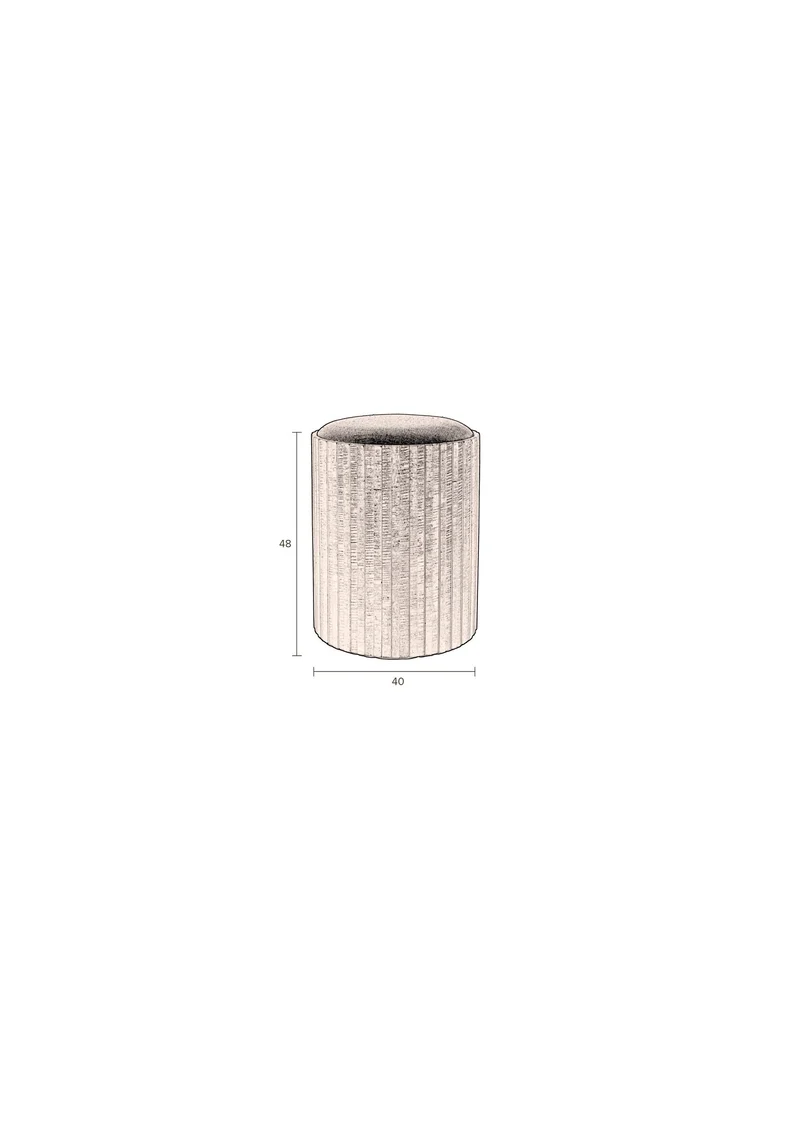 Pouf Bay mit Stauraum aus recyceltem Teakholz in Braun von Dutchbone