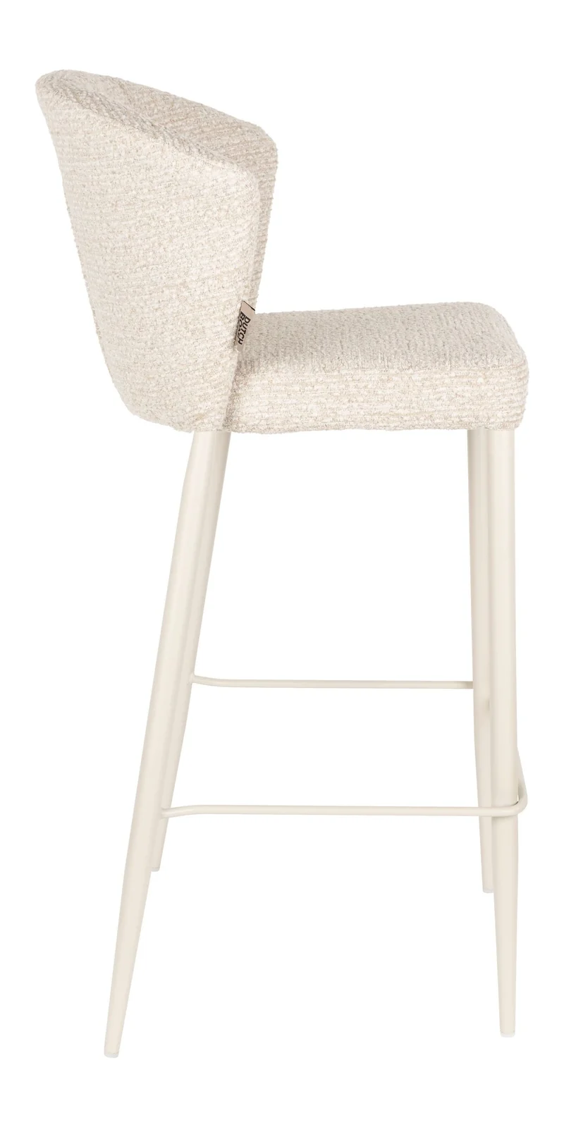 Barhocker Georgia 2er-Set, Soft Beige mit Metallgestell von Dutchbone