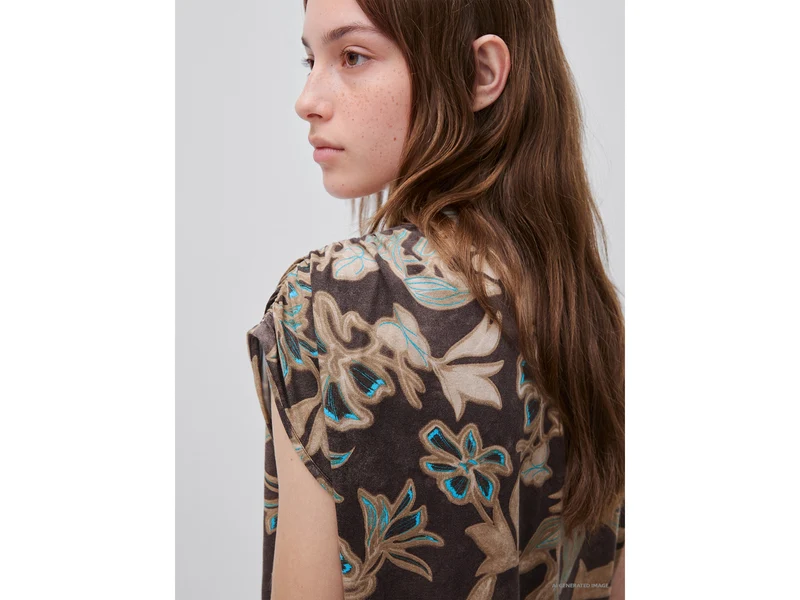 Fließendes Top mit Blumenprint
