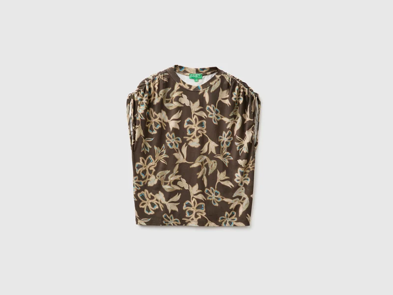 Fließendes Top mit Blumenprint