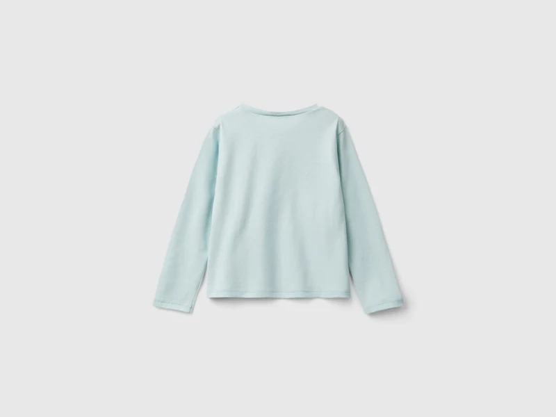 Shirt mit Aufdruck und Tüll-Applikation