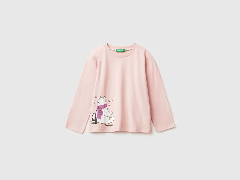 T-Shirt mit Glitzer-Print