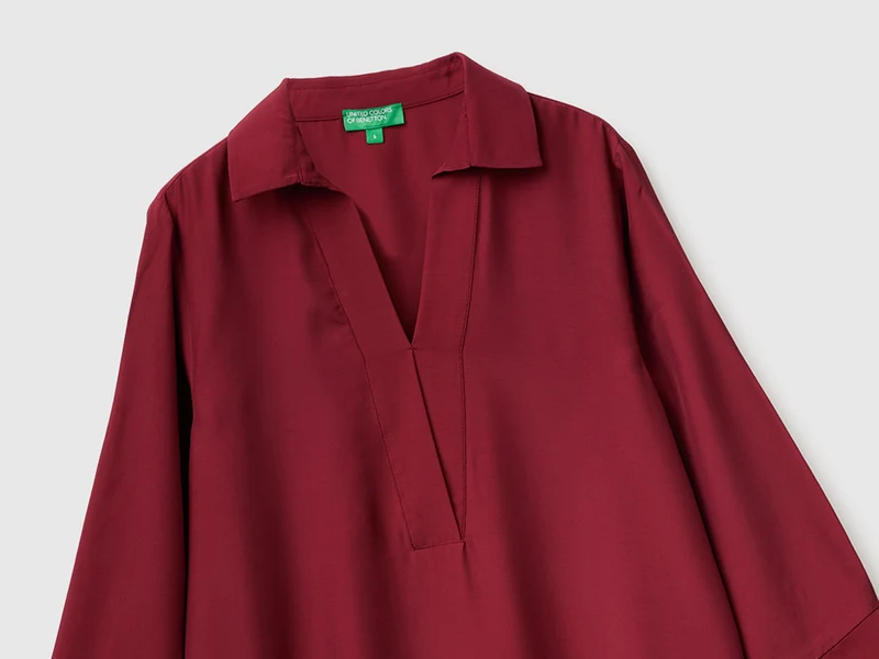 Bluse aus reiner Viskose