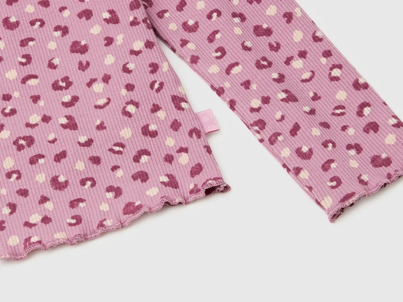 Slim Fit T-Shirt mit Animalprint