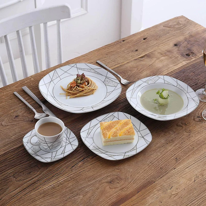 Eurydome Porcelain Dinner Set - Elegant Dining Tableware