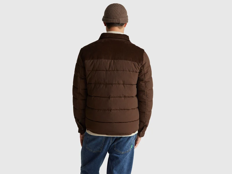 Jacke aus Samt und Nylon
