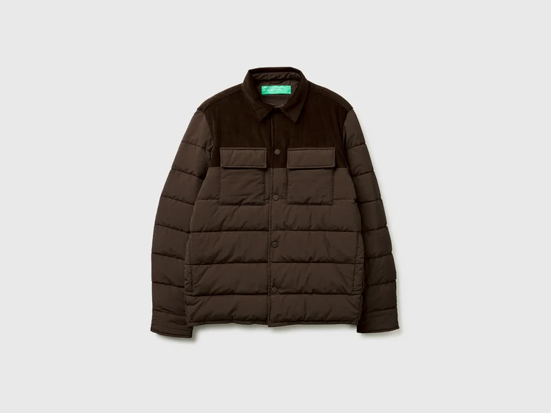 Jacke aus Samt und Nylon