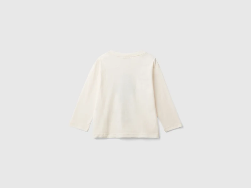 T-Shirt mit Druck, aus warmer Bio-Baumwolle