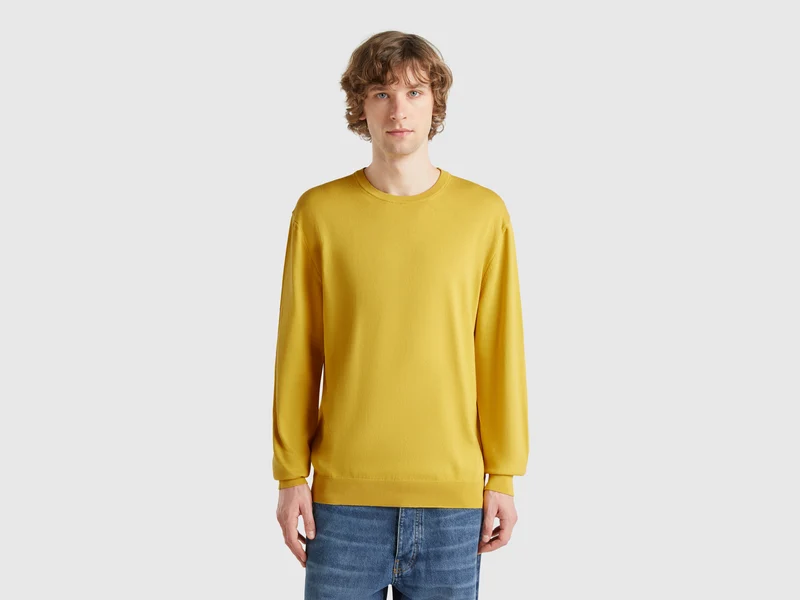 Pullover aus 100% Baumwolle mit Rundhalsausschnitt