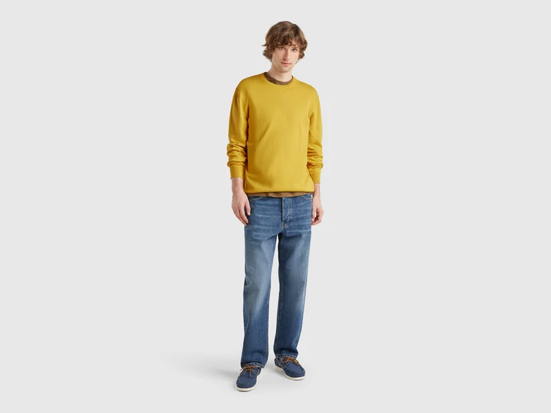 Pullover aus 100% Baumwolle mit Rundhalsausschnitt