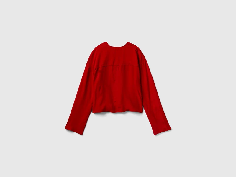 Bluse mit V-Ausschnitt