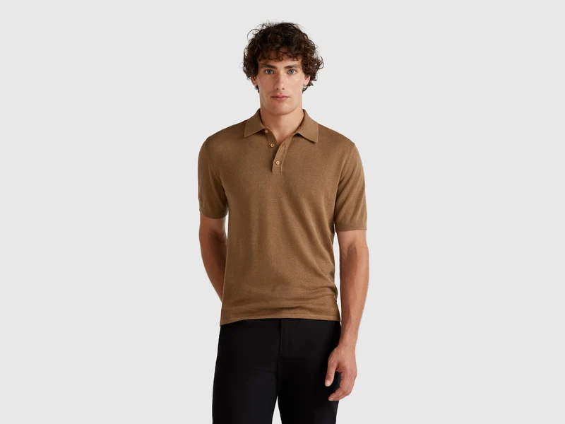 Poloshirt aus Hanfmischung