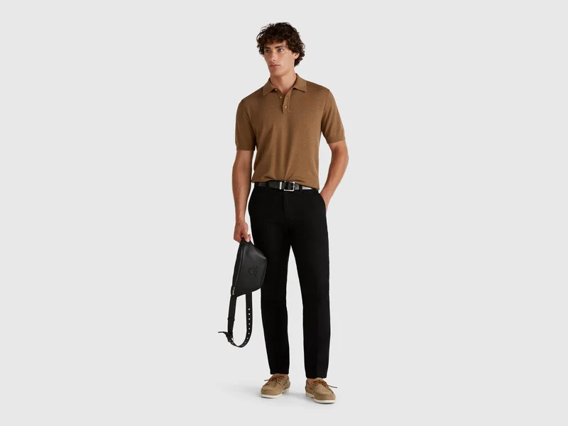 Poloshirt aus Hanfmischung
