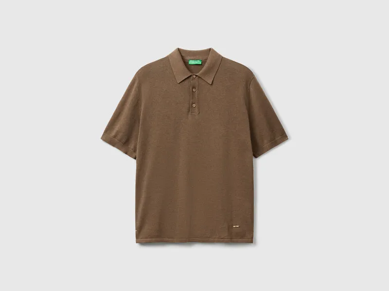 Poloshirt aus Hanfmischung