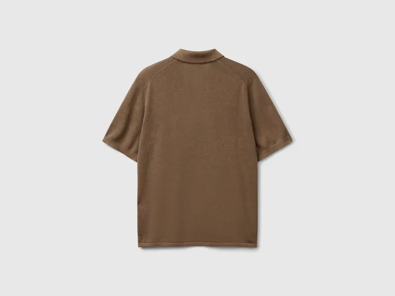 Poloshirt aus Hanfmischung