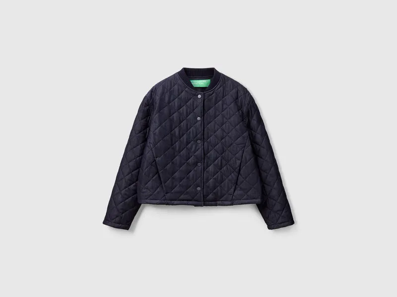 Steppjacke in Denim-Optik
