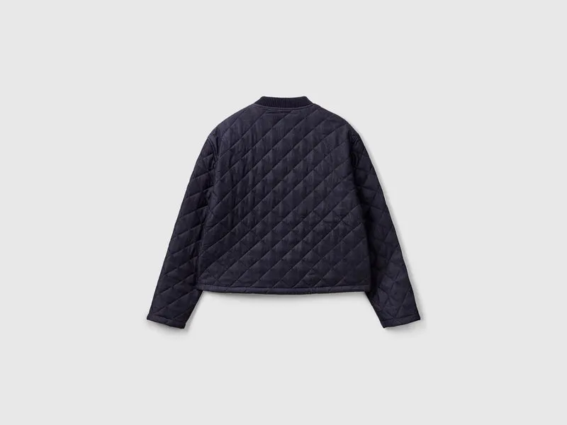 Steppjacke in Denim-Optik