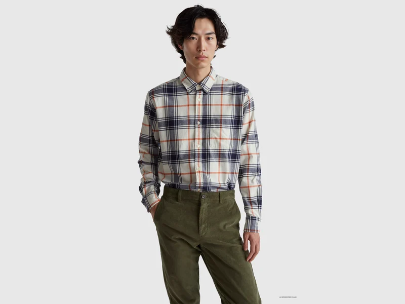 Flanell-Button-Down-Hemd