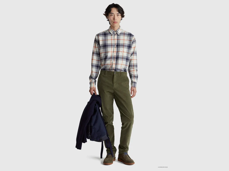 Flanell-Button-Down-Hemd