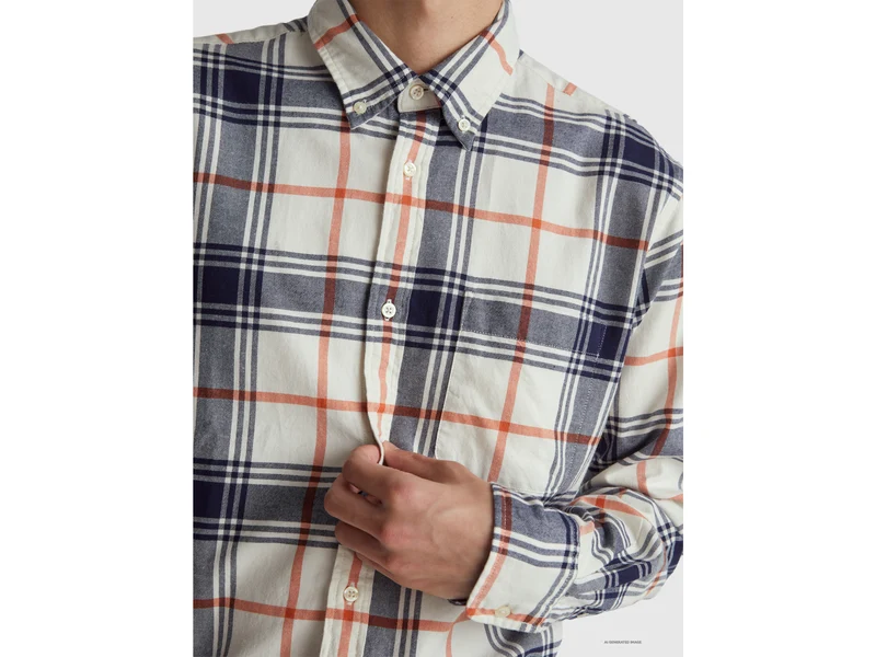 Flanell-Button-Down-Hemd