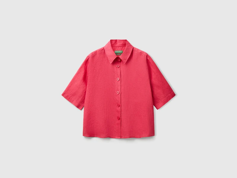 Kurzes Hemd aus reinem Leinen