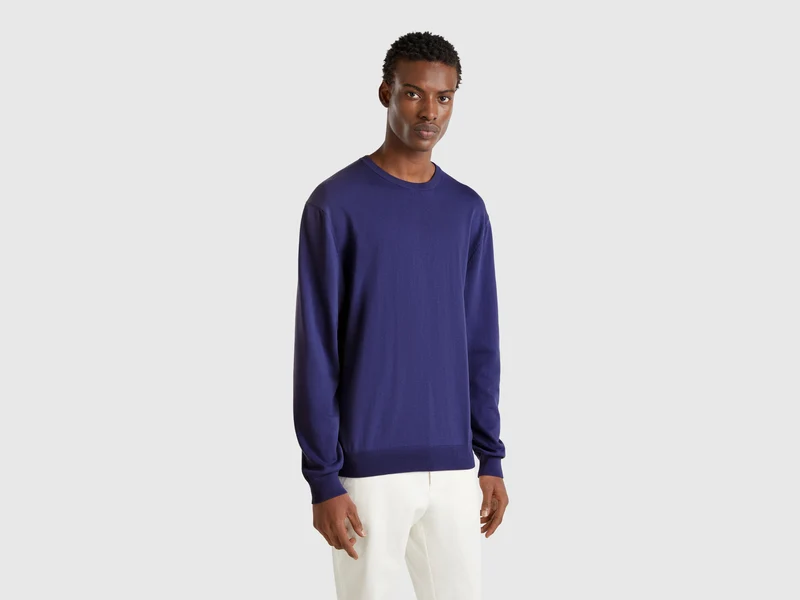 Pullover aus 100% Baumwolle mit Rundhalsausschnitt