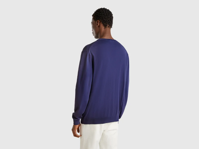 Pullover aus 100% Baumwolle mit Rundhalsausschnitt