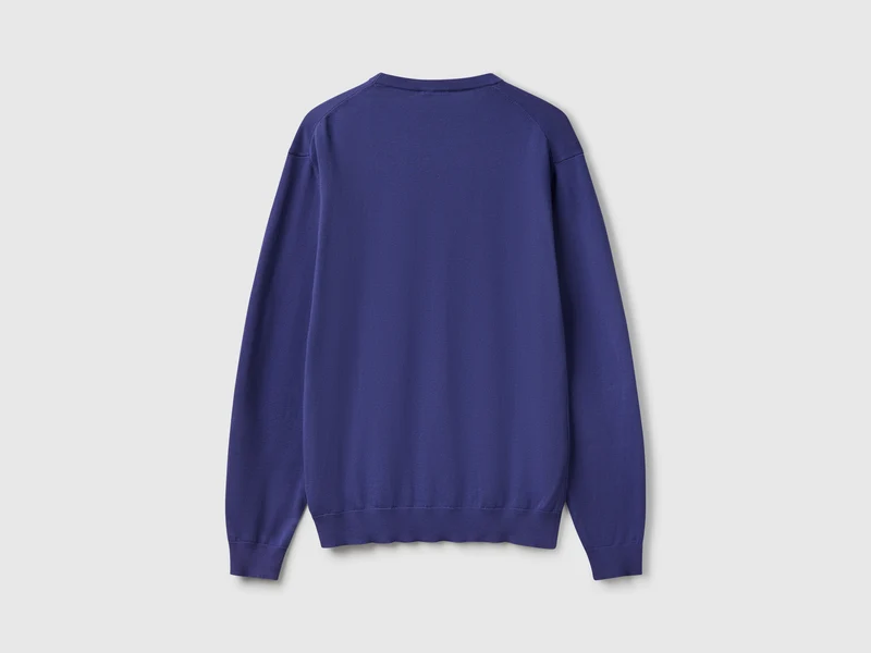 Pullover aus 100% Baumwolle mit Rundhalsausschnitt