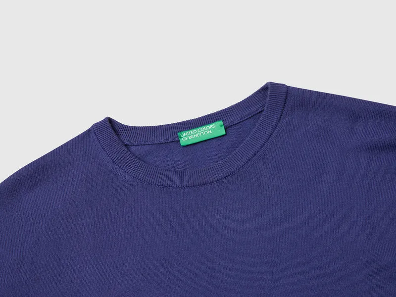 Pullover aus 100% Baumwolle mit Rundhalsausschnitt
