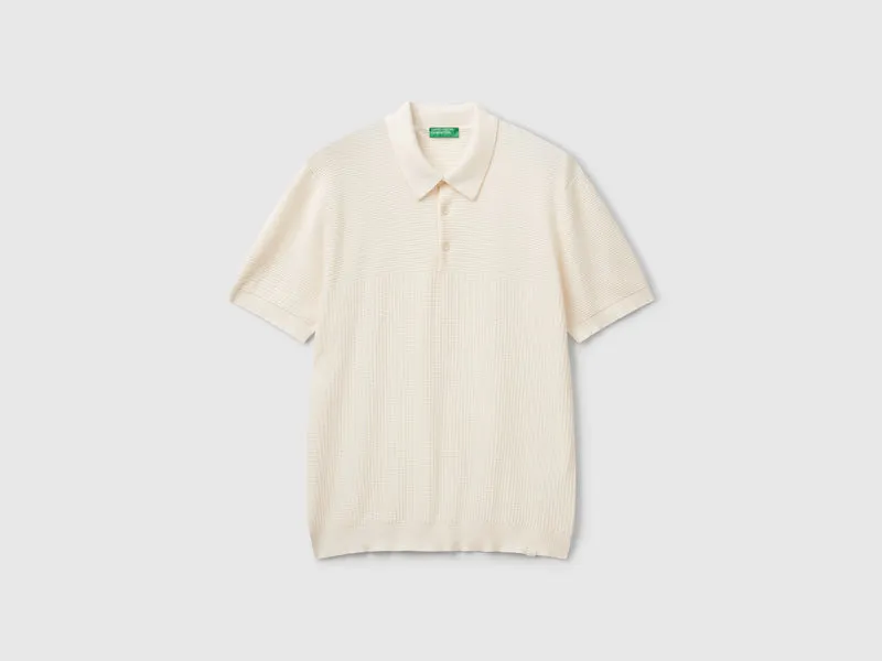 Kurzarm-Strickpoloshirt