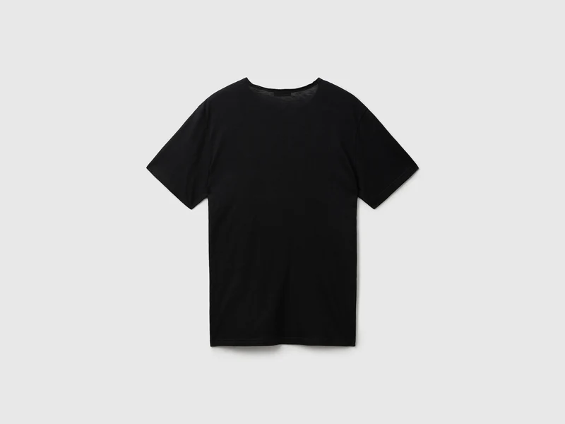 T-Shirt aus geflammter Baumwolle