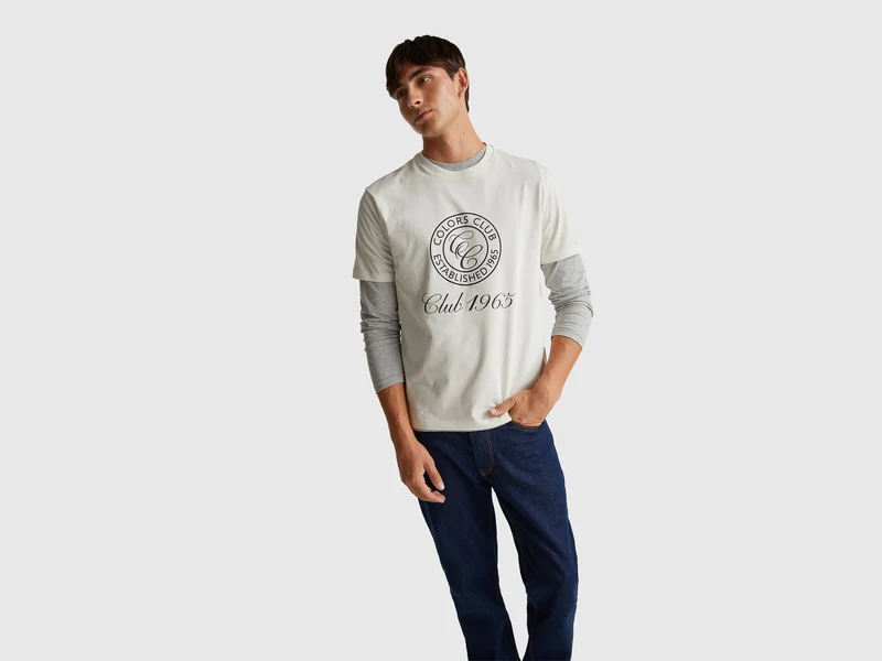 Baumwoll-T-Shirt mit Logo