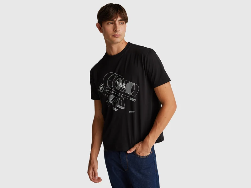 Baumwoll-T-Shirt mit Logo