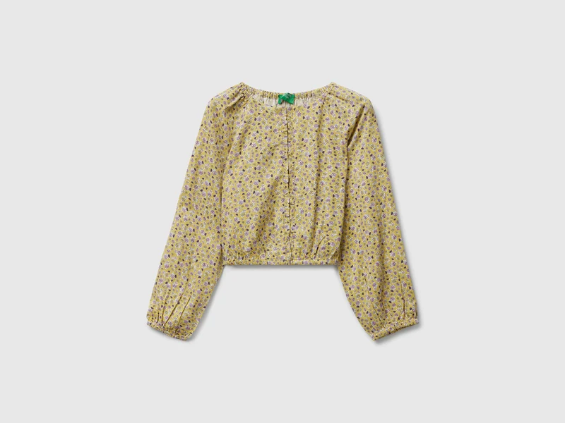 Fließende Bluse mit Blumenmuster