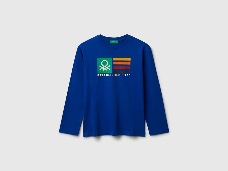 Langärmliges Baumwoll-T-Shirt