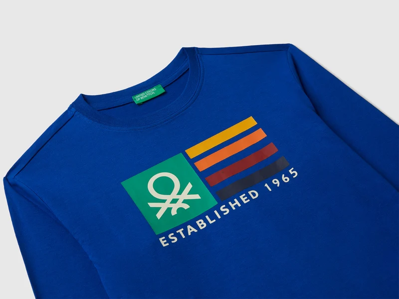 Langärmliges Baumwoll-T-Shirt